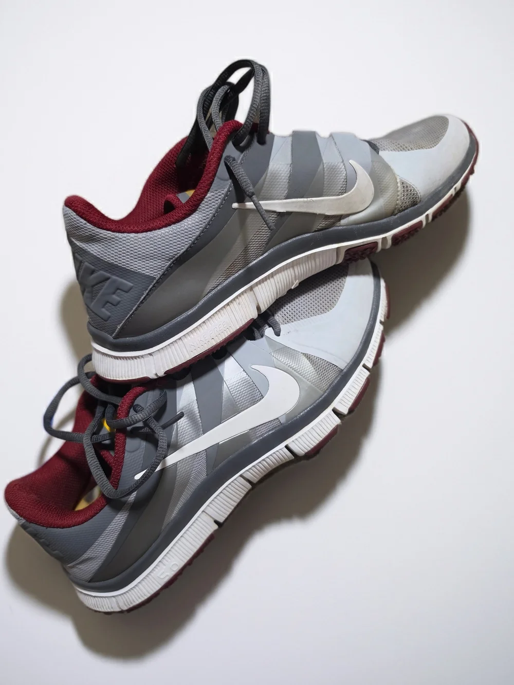 Nike Men’s Gray and Maroon Running Shoes